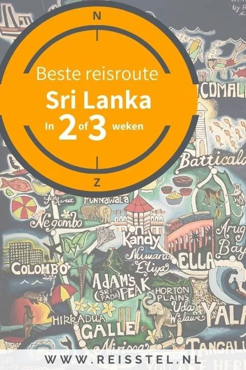 Beste reisroute Sri Lanka in 2 of 3 weken